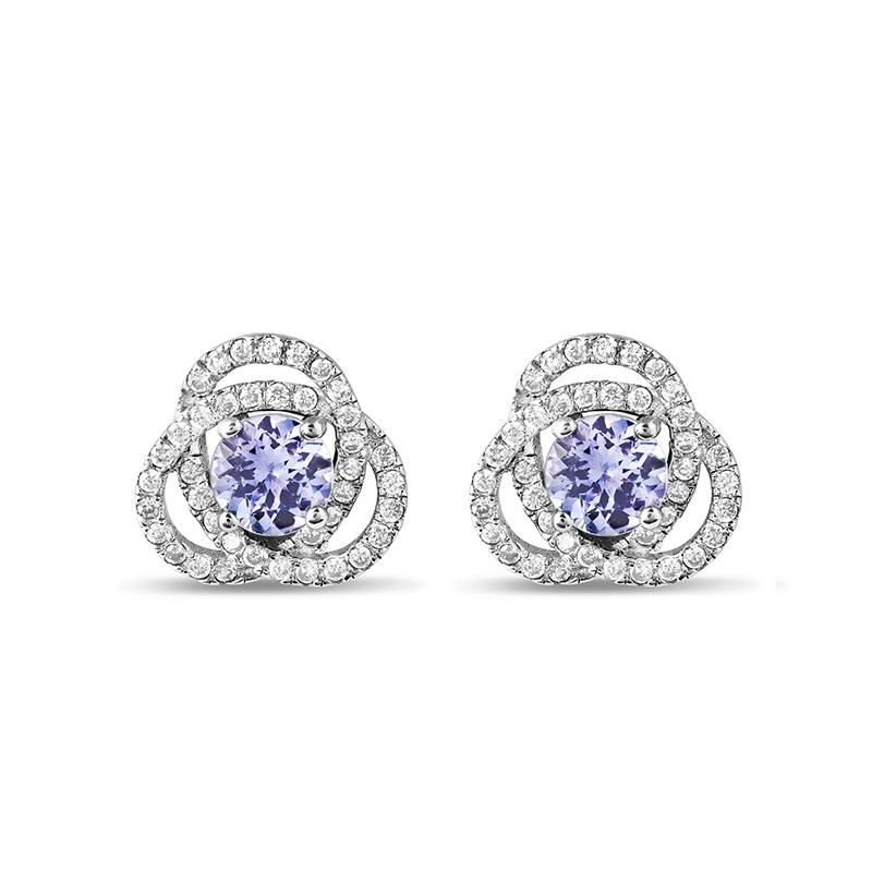 Tanzanite Earrings with Earring Jackets